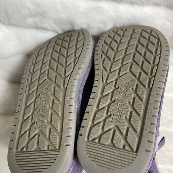 Kookaburra by Ugg Girls suede purple short boots with side bows size 2 - Picture 10 of 12